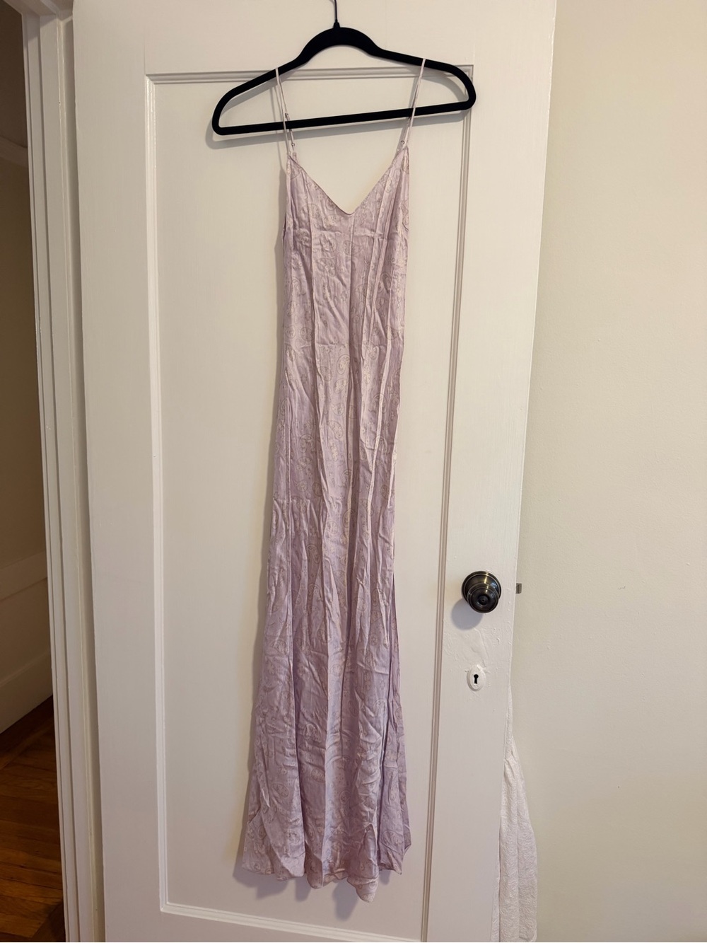 DANNIJO Lilac paisley Slip Maxi Dress with Spaghetti Straps